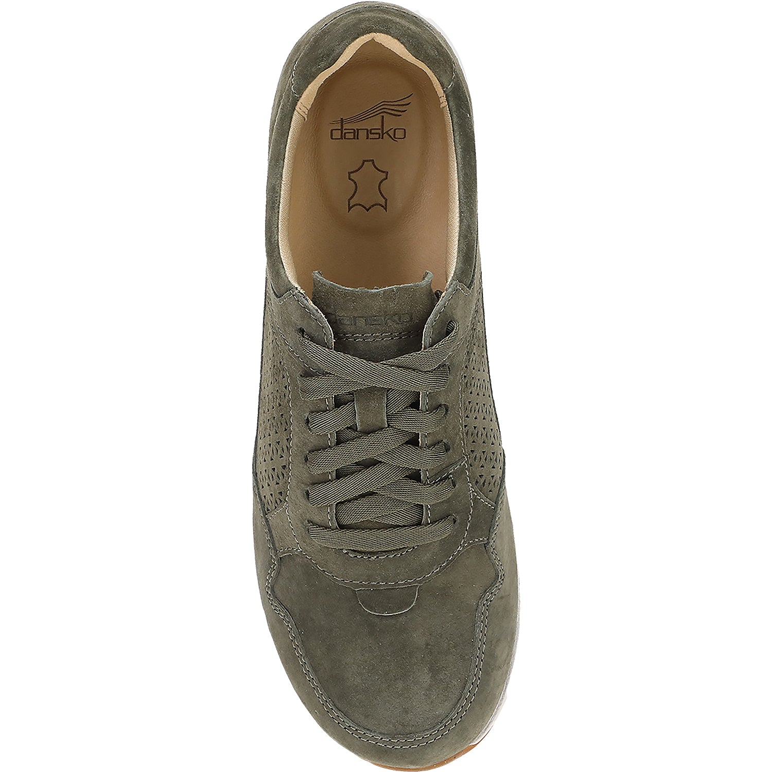 Womens Dansko Dansko Catie Women's Sporty Lace Up Shoes Olive Suede Olive Suede