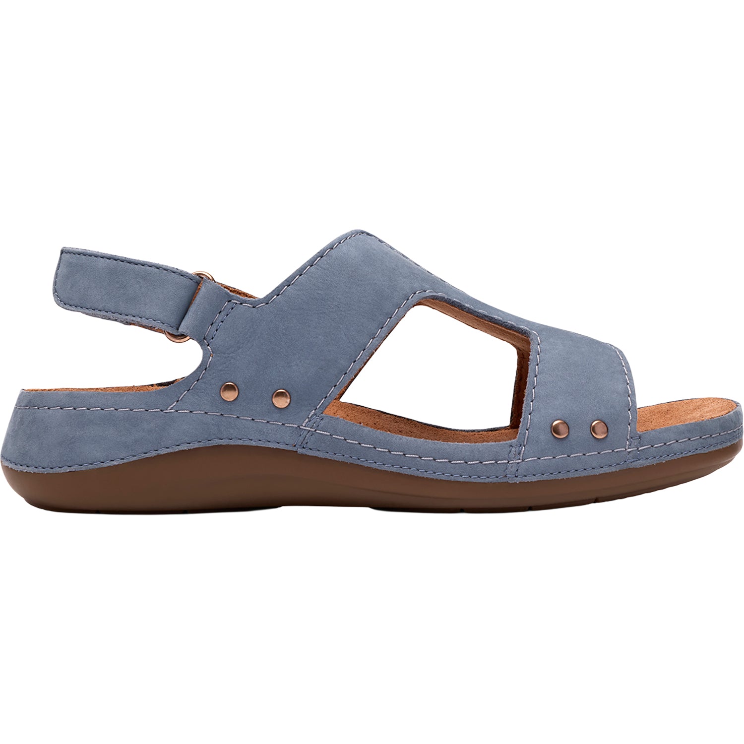 Womens Clarks Clarks Cecily Sun Women's Sandals Denim Blue Nubuck Denim Blue Nubuck