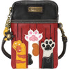 Womens Chala Chala Cellphone Crossbody Cat Paws Handbag Burgundy Burgundy