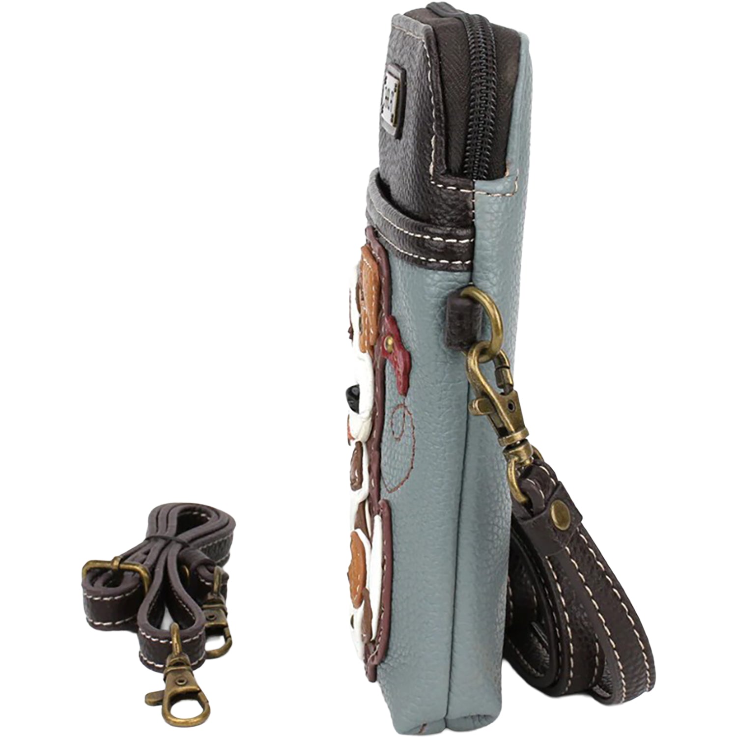 Womens Chala Chala Jack Russell Cellphone Crossbody Handbag Blue Grey Blue Grey
