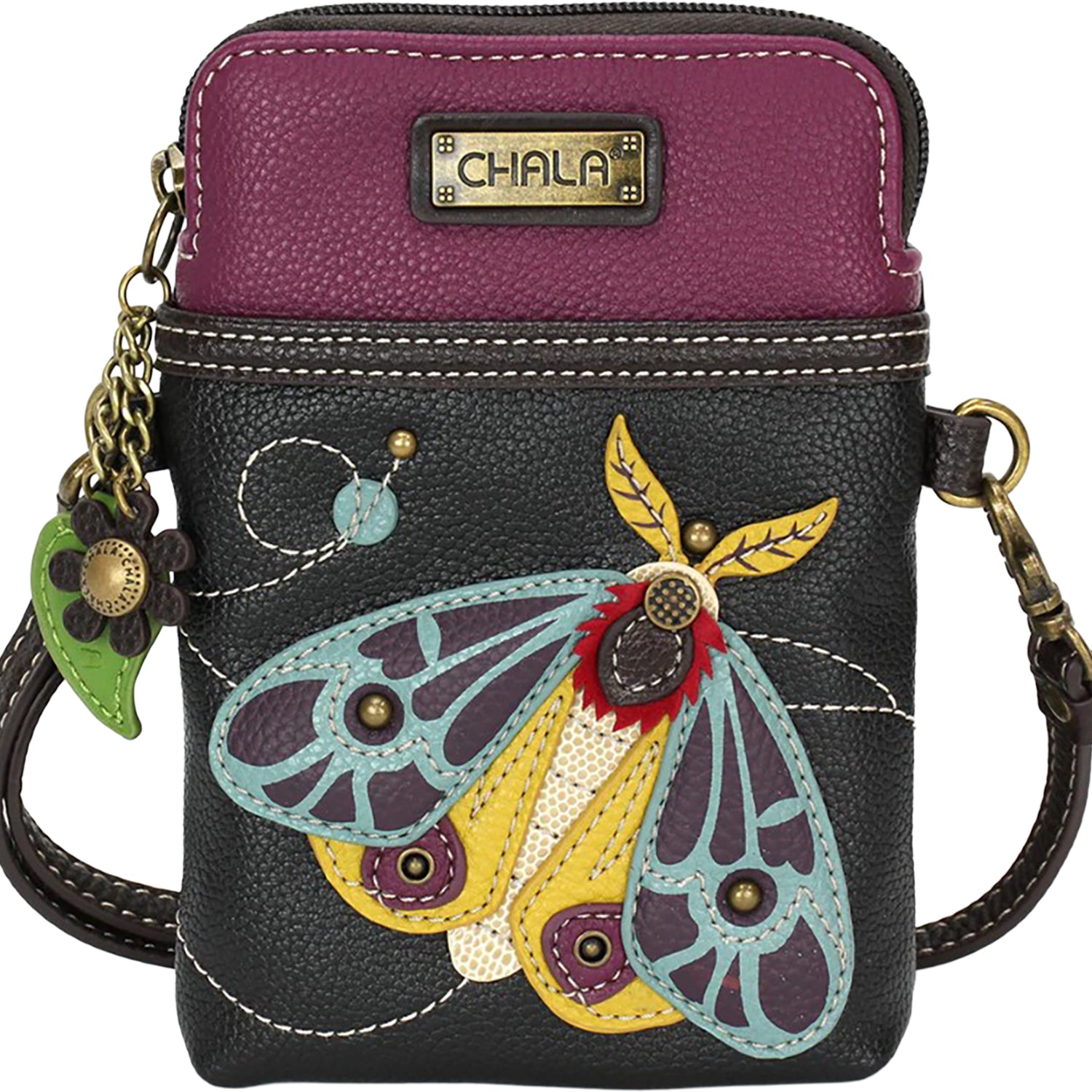 Womens Chala Chala Moth Cellphone Crossbody Handbag Black Black