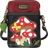 Womens Chala Chala Mushrooms Cellphone Crossbody Handbag Black Black