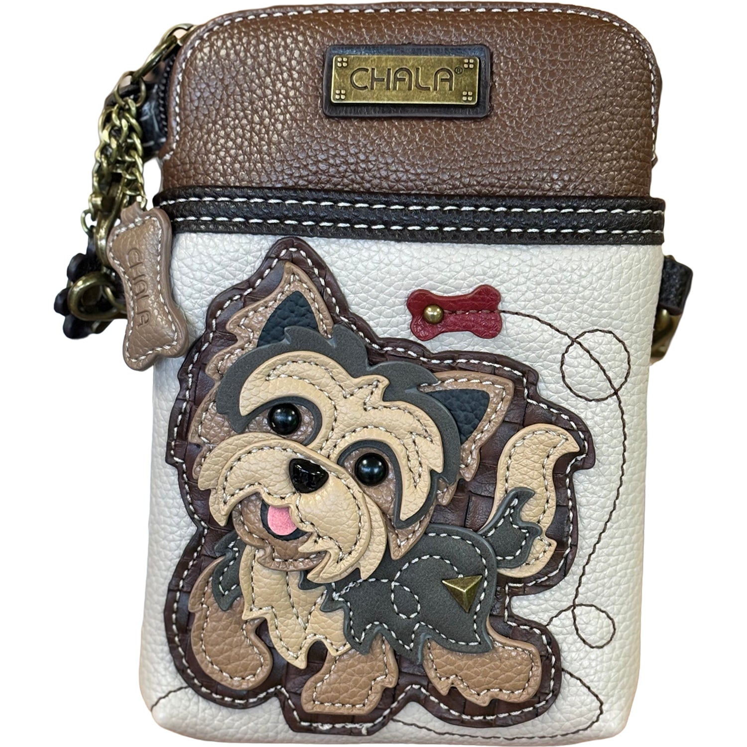 Womens Chala Chala Yorkie Cellphone Crossbody Handbag Ivory Ivory