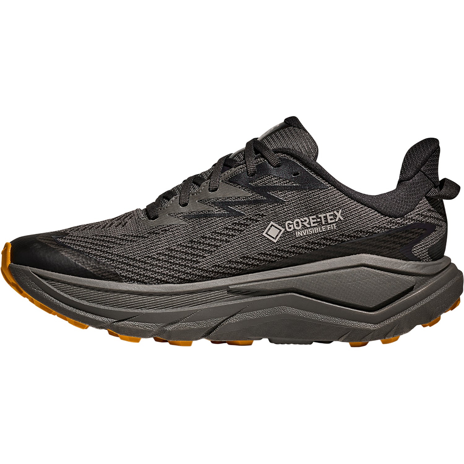 Mens Hoka one one Hoka Challenger 8 GTX (Neutral Support) Men's Athletic Shoes Trail Running Asphalt Grey/Varsity Yellow Asphalt Grey/Varsity Yellow