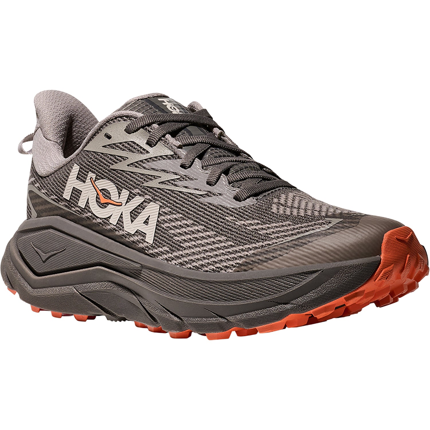 Womens Hoka one one Hoka Challenger 8 GTX (Neutral Support) Women's Athletic Shoes Trail Hiking Shoes Cement/Gravel Cement/Gravel