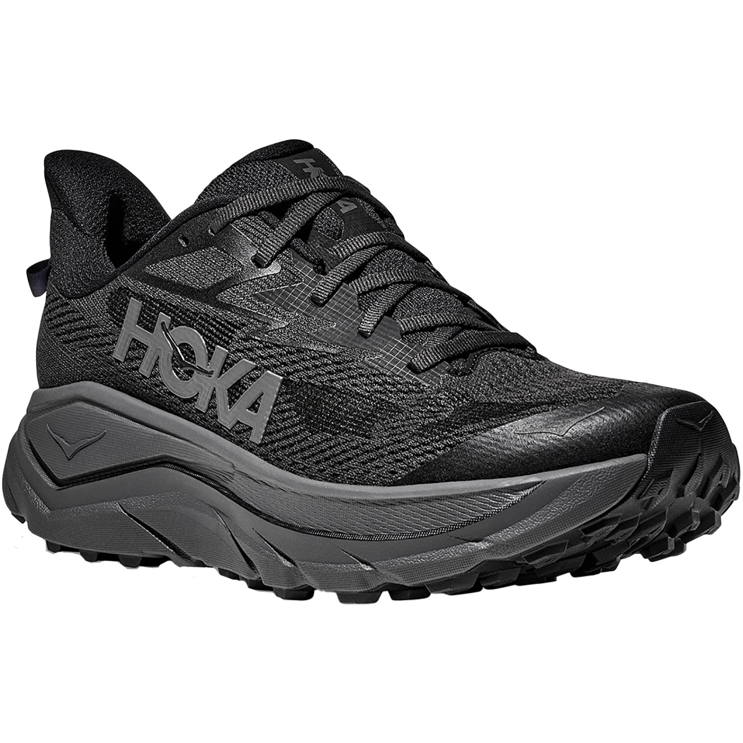 Mens Hoka one one Hoka Challenger 8 Men's Athletic Shoes Black/Outer Orbit Black/Outer Orbit