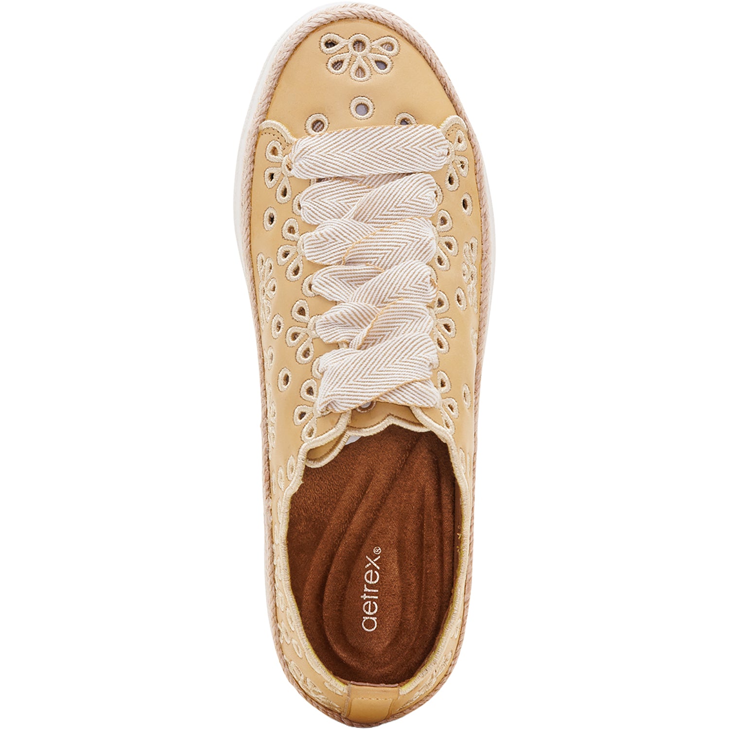Womens Aetrex Aetrex Charlotte Women's Casual Lace-Ups Butter Butter
