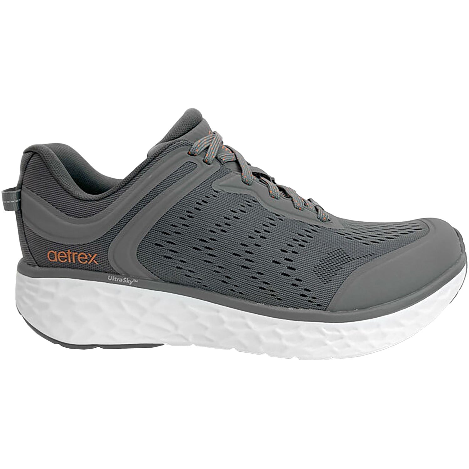 Mens Aetrex Aetrex Chase Men's Athletic Shoes Grey Mesh Grey Mesh