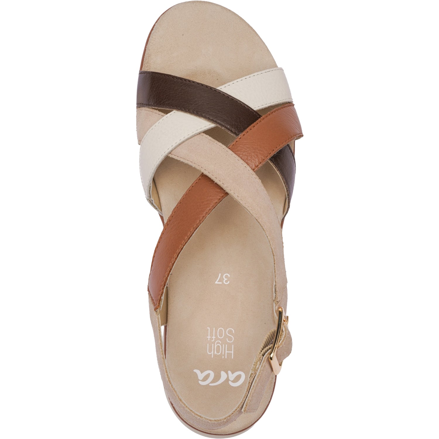 Womens Ara shoes Ara Clearwater Women's Sandals Cream/Mousse/Mocca Calf/Shell Suede Cream/Mousse/Mocca Calf/Shell Suede