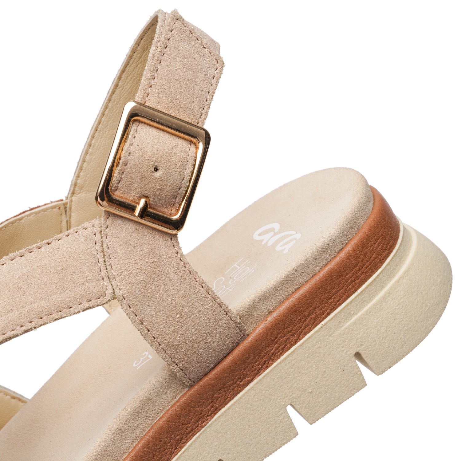 Womens Ara shoes Ara Clearwater Women's Sandals Cream/Mousse/Mocca Calf/Shell Suede Cream/Mousse/Mocca Calf/Shell Suede