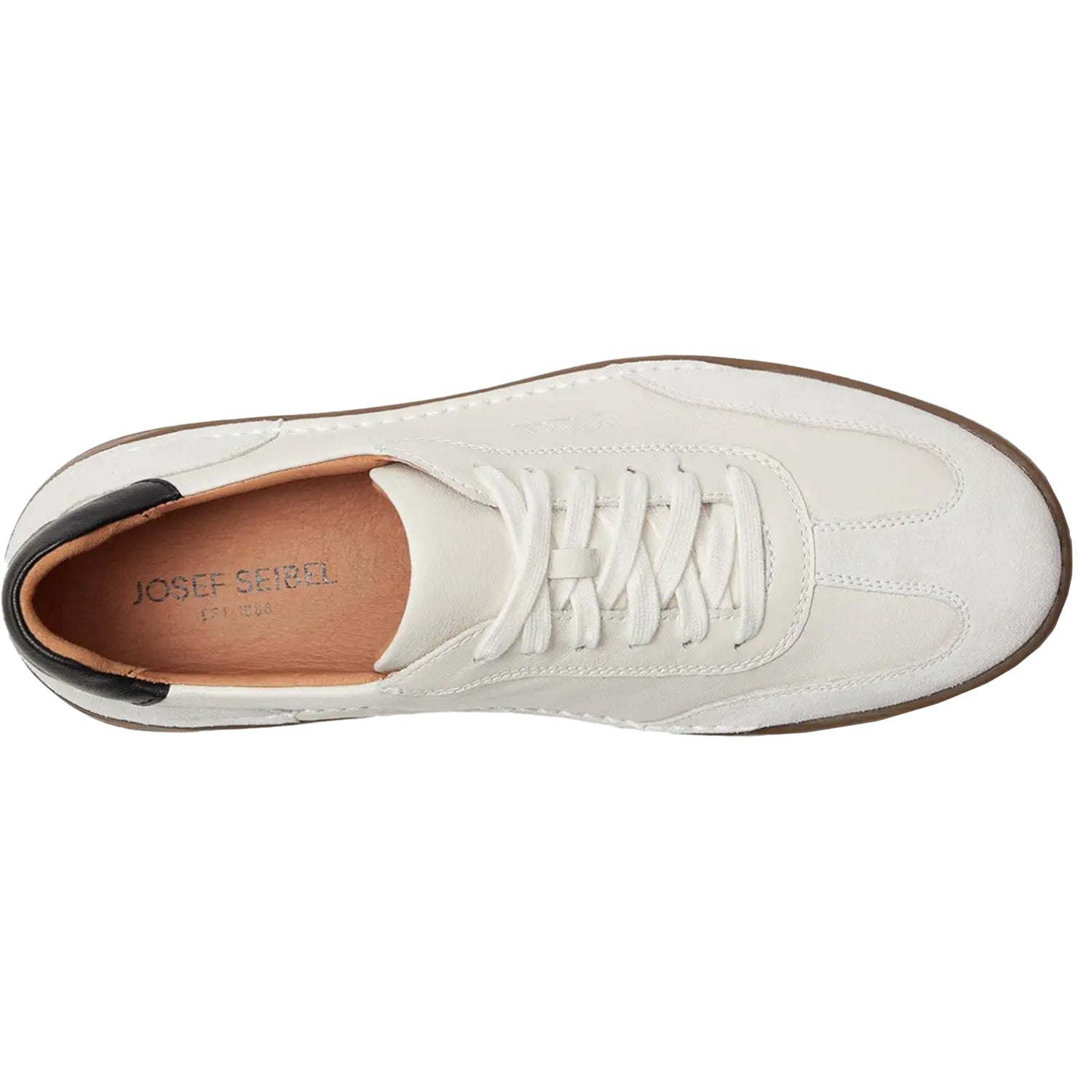 Mens Josef seibel Josef Seibel Cleve 07 Men's Lace Up Shoes White Leather/Suede Combi White Leather/Suede Combi