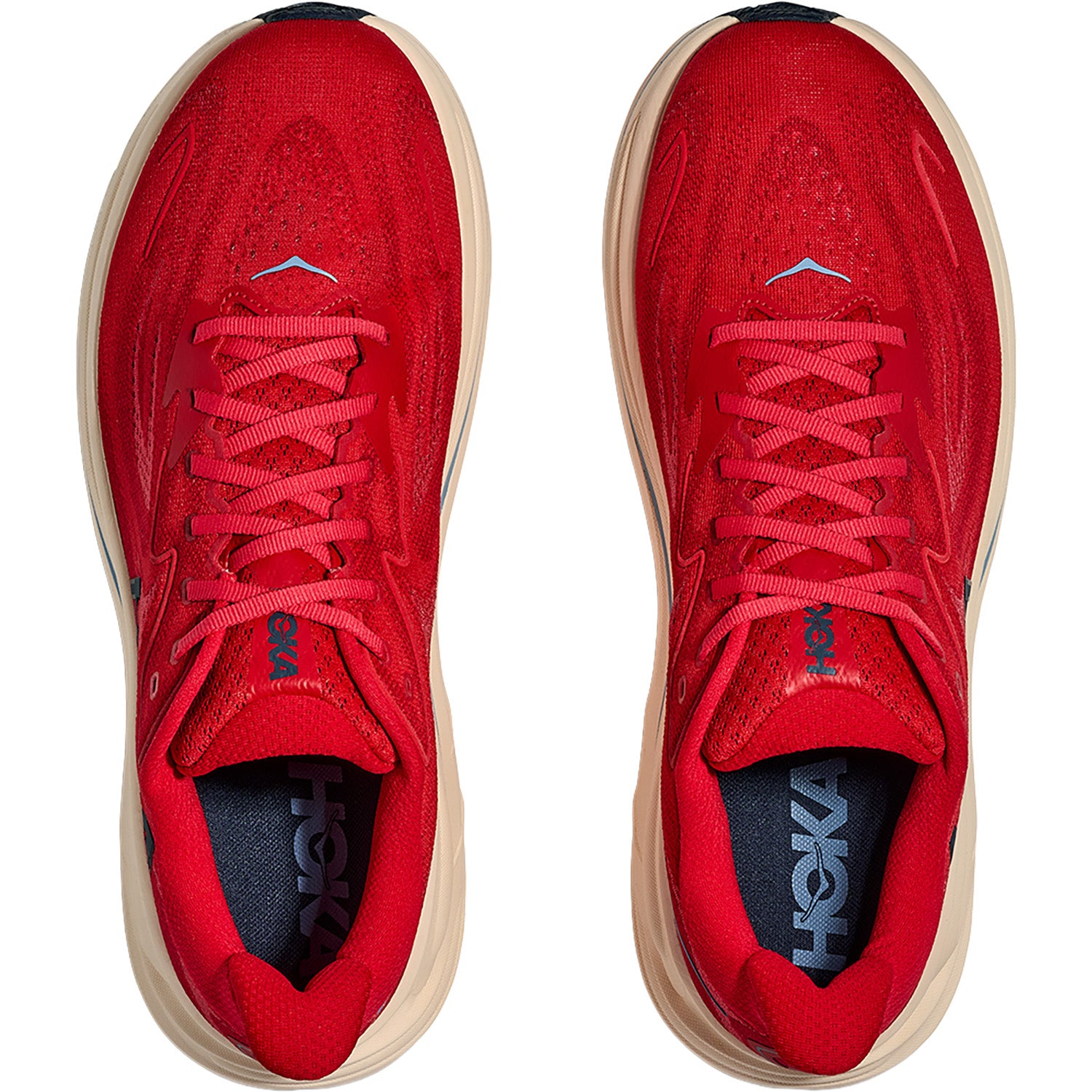Mens Hoka one one Hoka Clifton 10 (Neutral Support) Men's Athletic Shoes Vermillion/Varsity Navy Vermillion/Varsity Navy
