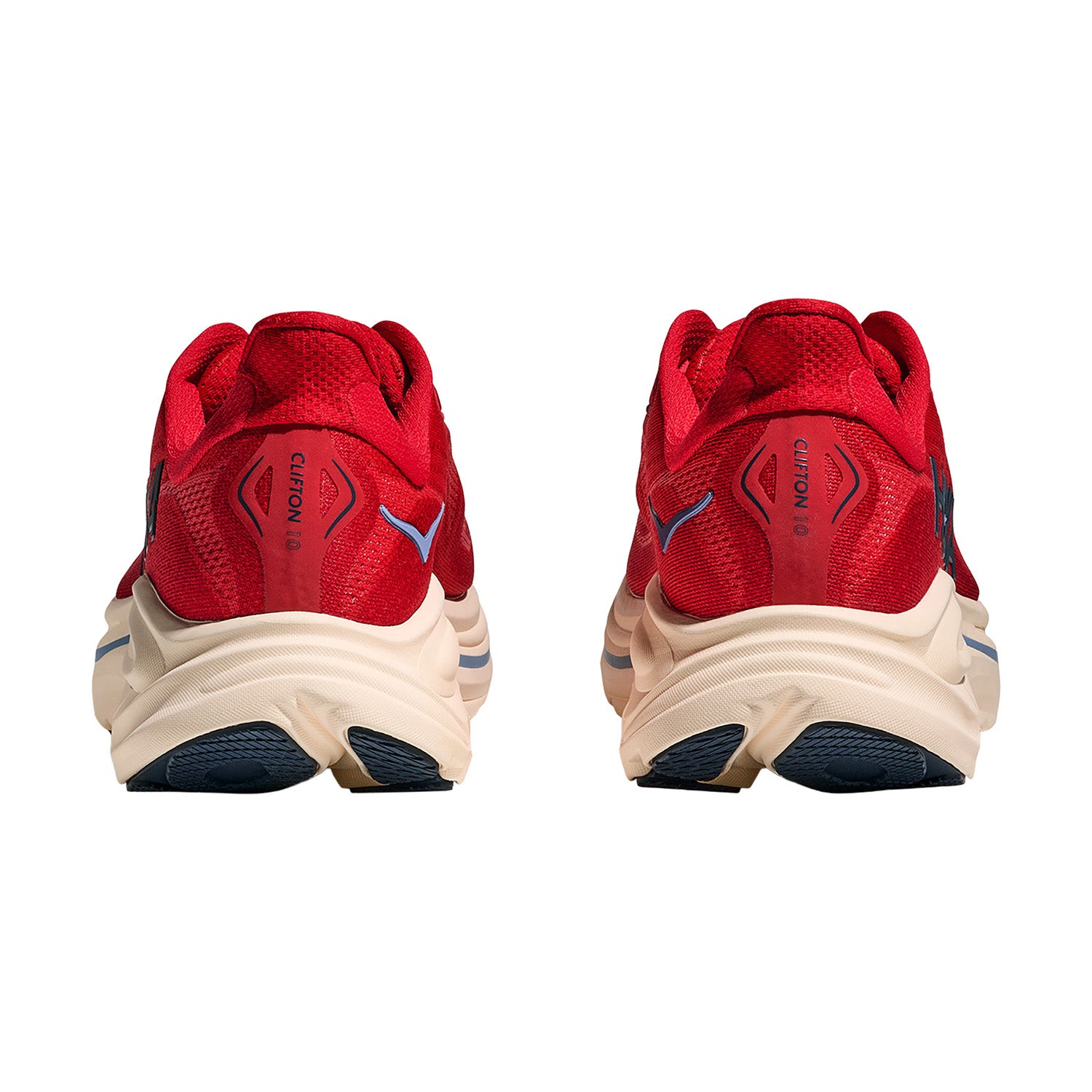 Mens Hoka one one Hoka Clifton 10 (Neutral Support) Men's Athletic Shoes Vermillion/Varsity Navy Vermillion/Varsity Navy