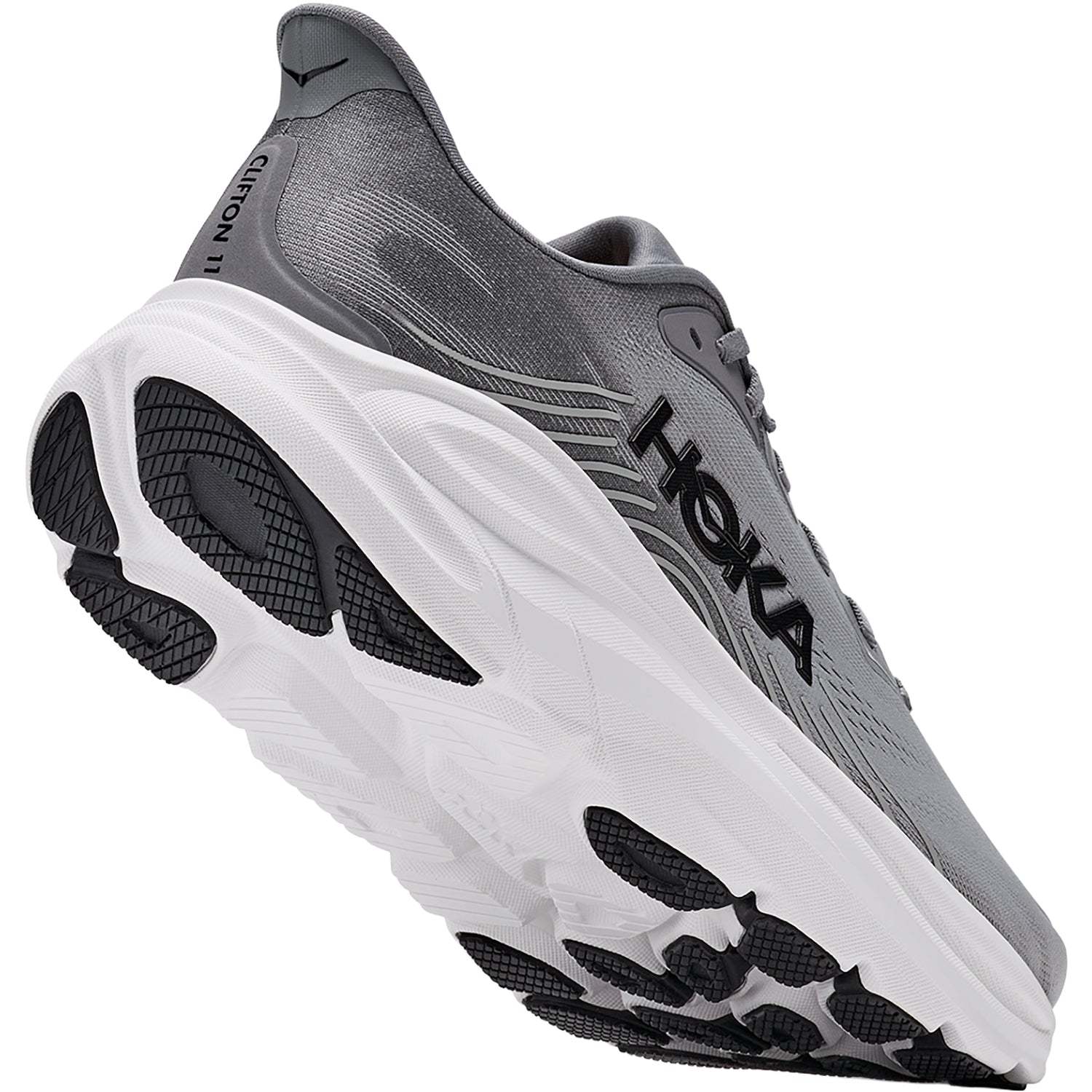 Mens Hoka one one Hoka Clifton 11 Men's Athletic Shoes Galactic Grey/Stellar Grey (Neutral Support) Galactic Grey/Stellar Grey