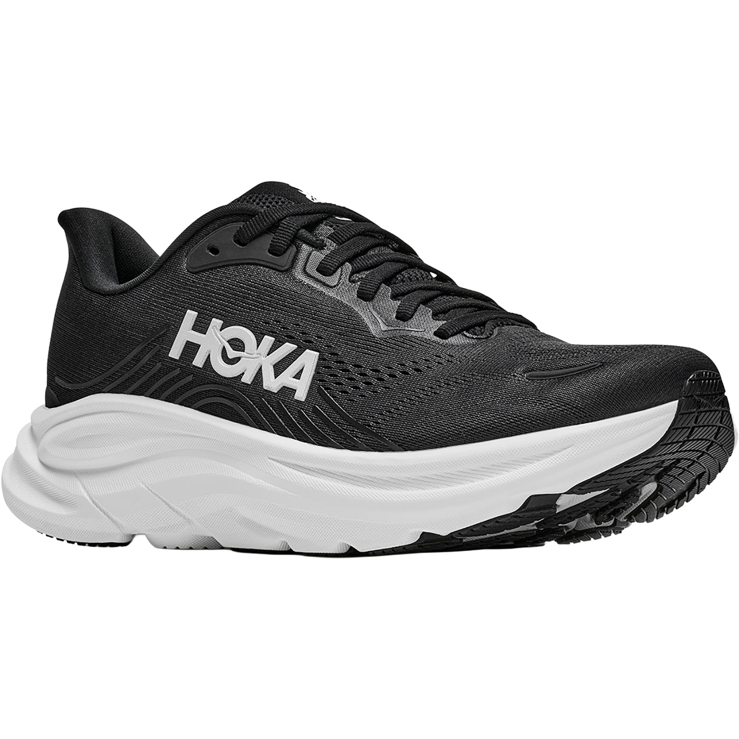 Womens Hoka one one Hoka Clifton 11 Women's Athletic Shoes Black/White (Neutral Support) Black/White