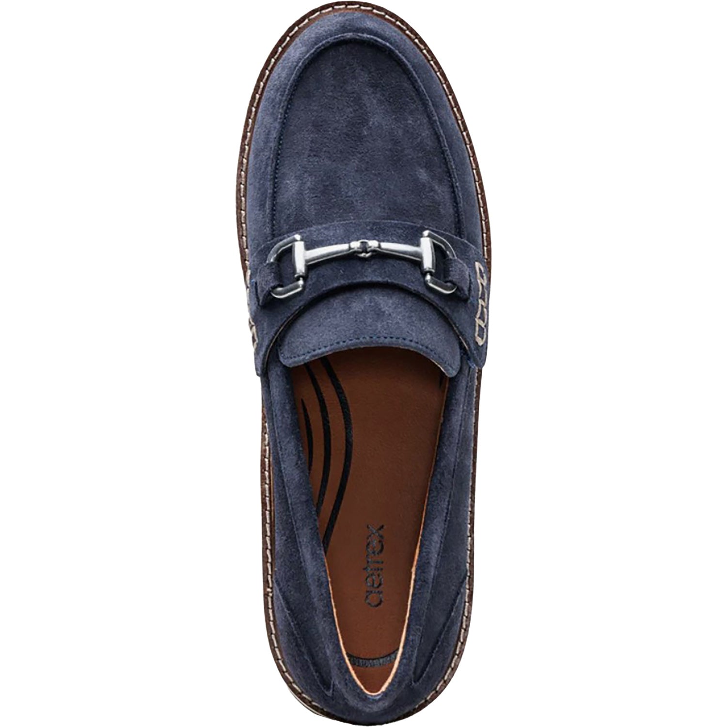 Womens Aetrex Aetrex Collette Women's Slip Ons Navy Suede Navy Suede