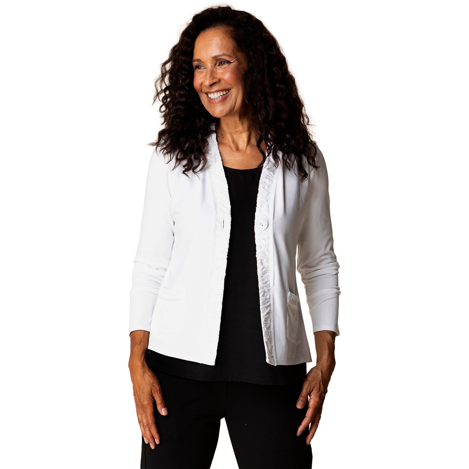 Womens Habitat Habitat Core Travel Ruched Front Jacket Women's Outerwear White White