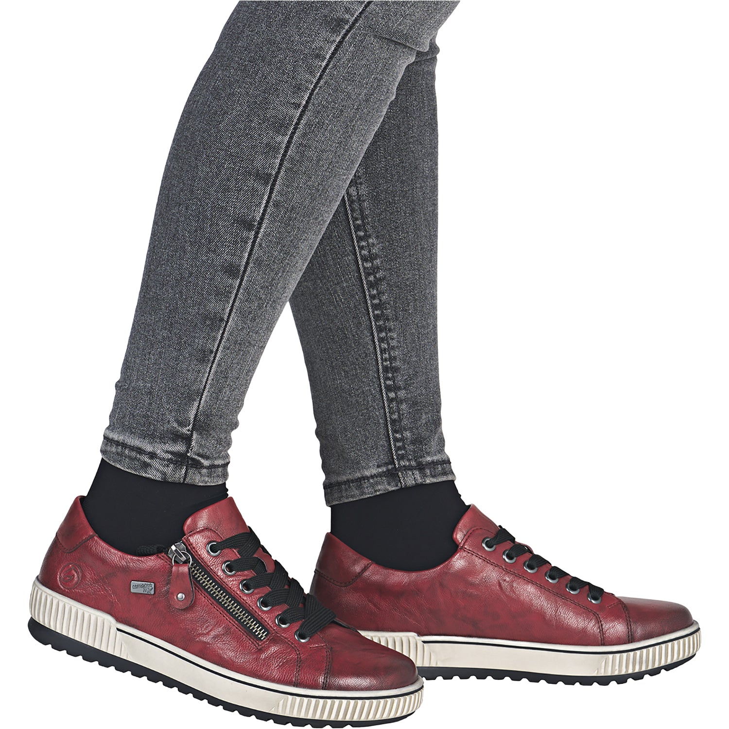 Womens Remonte Remonte D0700-36 Maditta Women's Sporty Lace Up Shoes Mohn/Mohn Leather Mohn/Mohn Leather