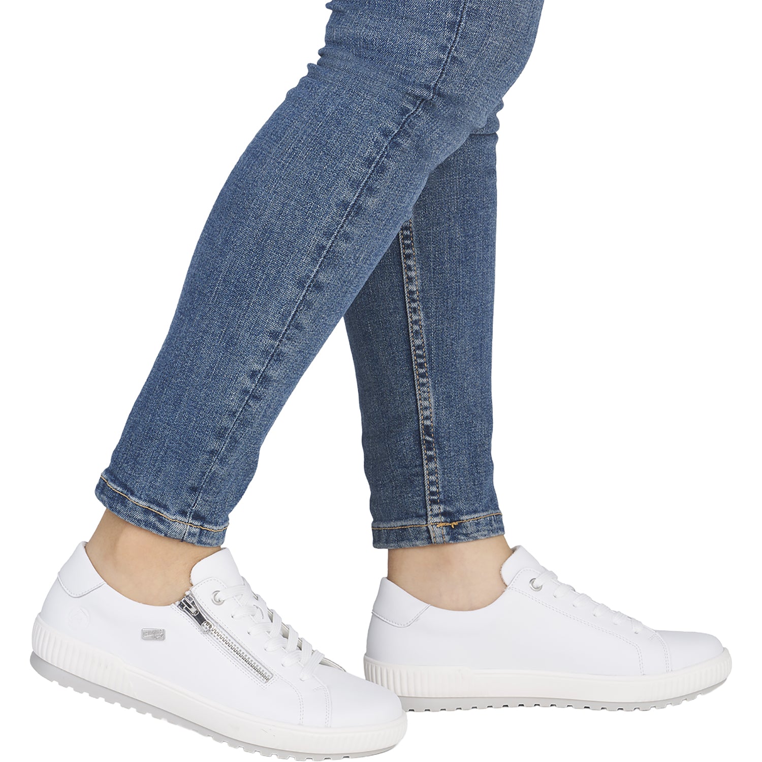 Womens Remonte Remonte D0700-80 Maditta Women's Lace Up Shoes White Leather White Leather