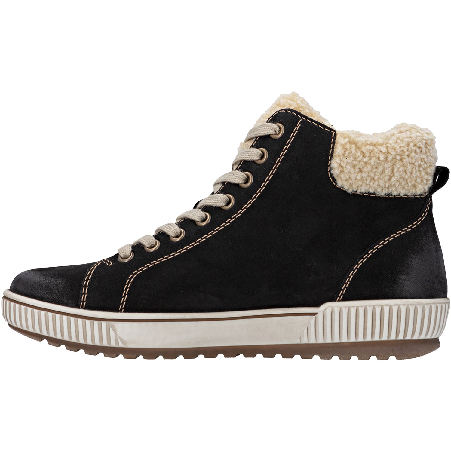 Womens Remonte Remonte D0770-03 Maditta Women's Sporty Lace Up Shoes Schwarz/Beige/Schwarz Schwarz/Beige/Schwarz