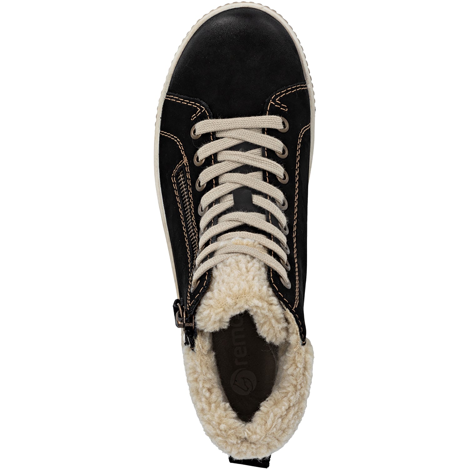 Womens Remonte Remonte D0770-03 Maditta Women's Sporty Lace Up Shoes Schwarz/Beige/Schwarz Schwarz/Beige/Schwarz