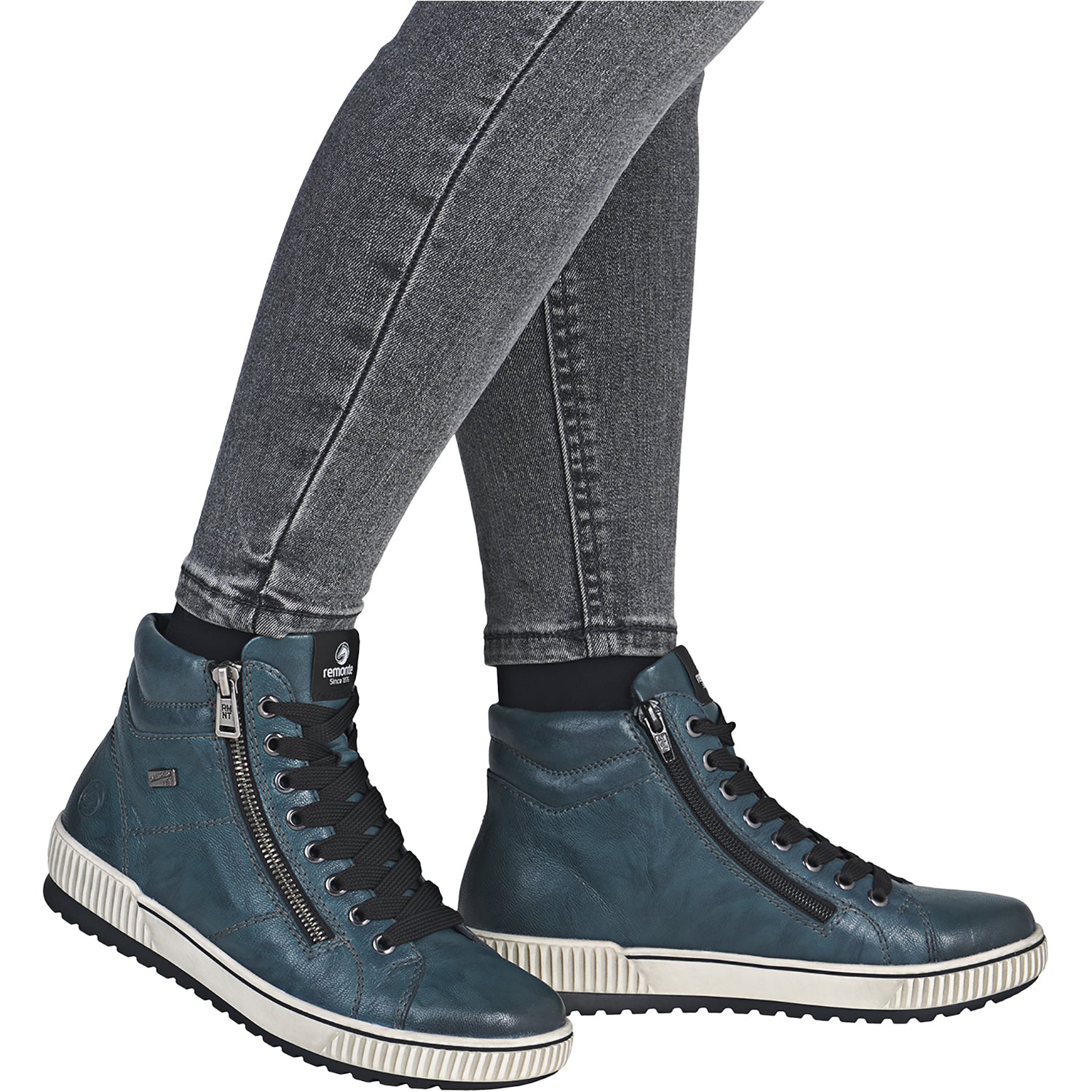 Womens Remonte Remonte D0772-12 Maditta 72 Women's Boots Petrol Leather Petrol Leather