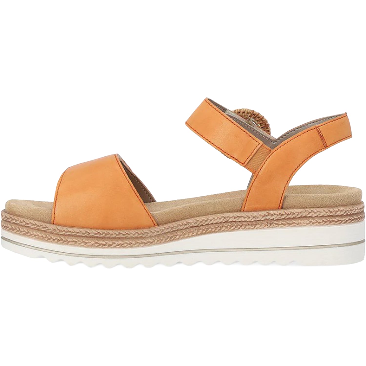 Womens Remonte Remonte D0Q52-38 Jocelyn 52 Women's Platform Sandals Mandarin Leather Mandarin Leather