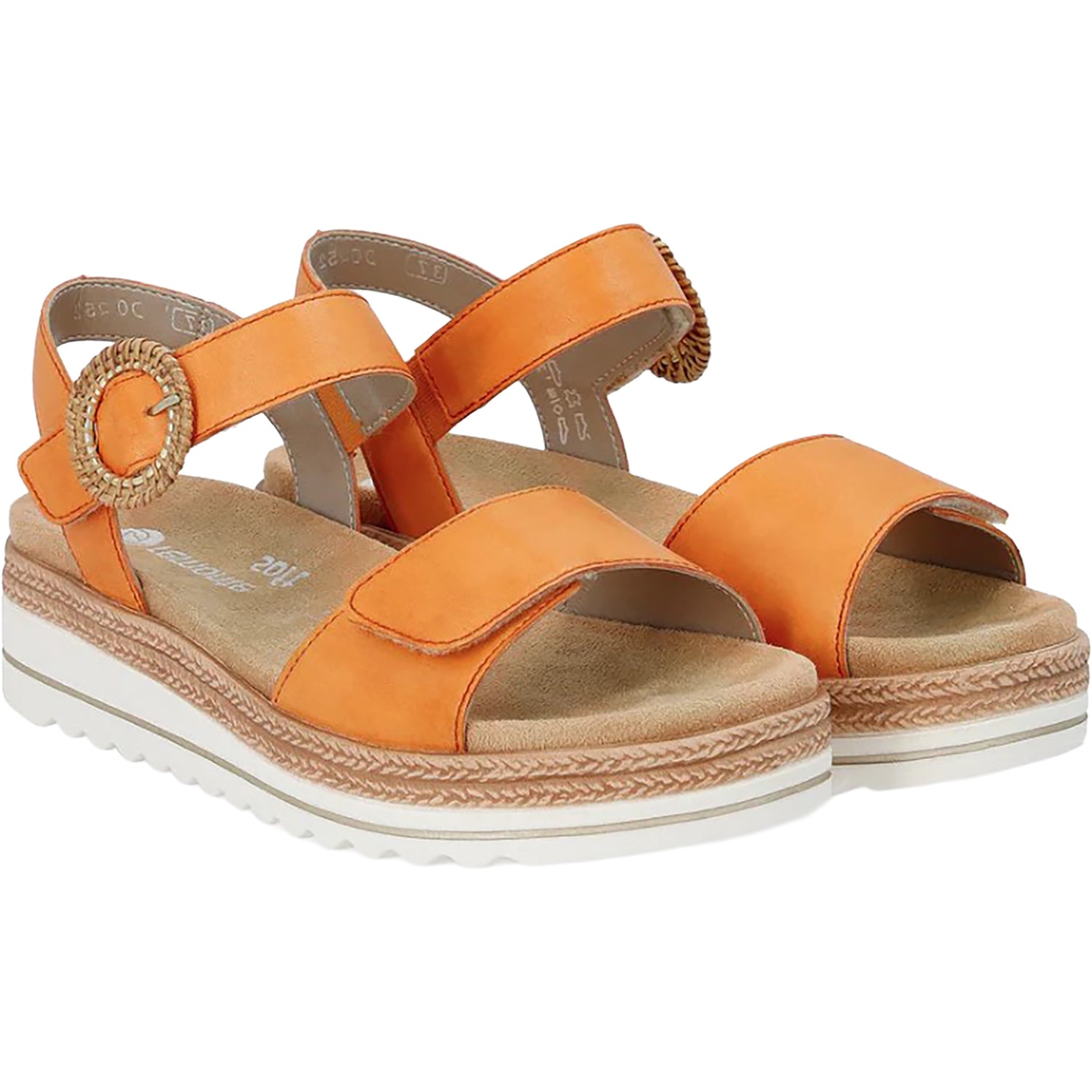 Womens Remonte Remonte D0Q52-38 Jocelyn 52 Women's Platform Sandals Mandarin Leather Mandarin Leather