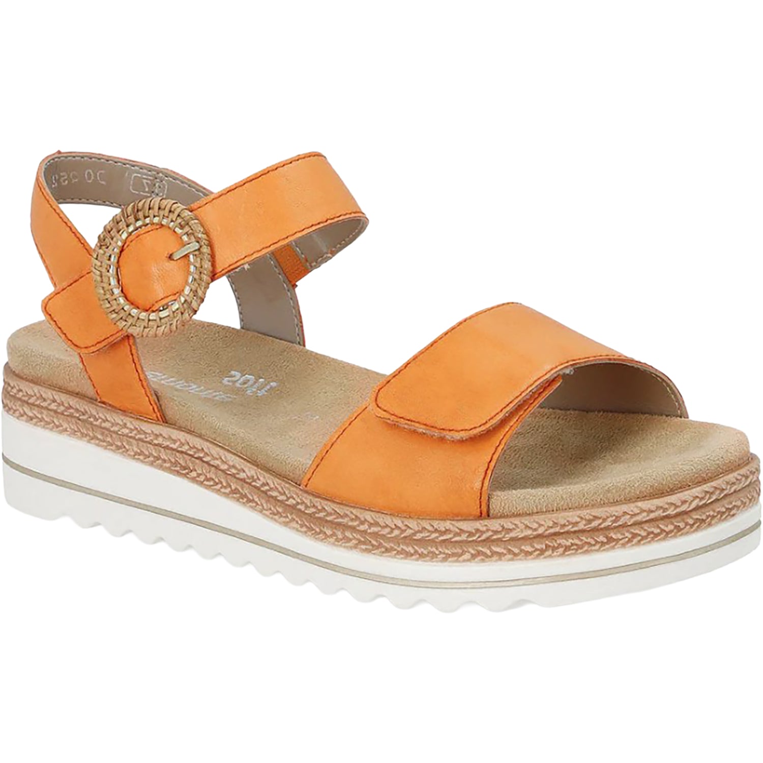 Womens Remonte Remonte D0Q52-38 Jocelyn 52 Women's Platform Sandals Mandarin Leather Mandarin Leather