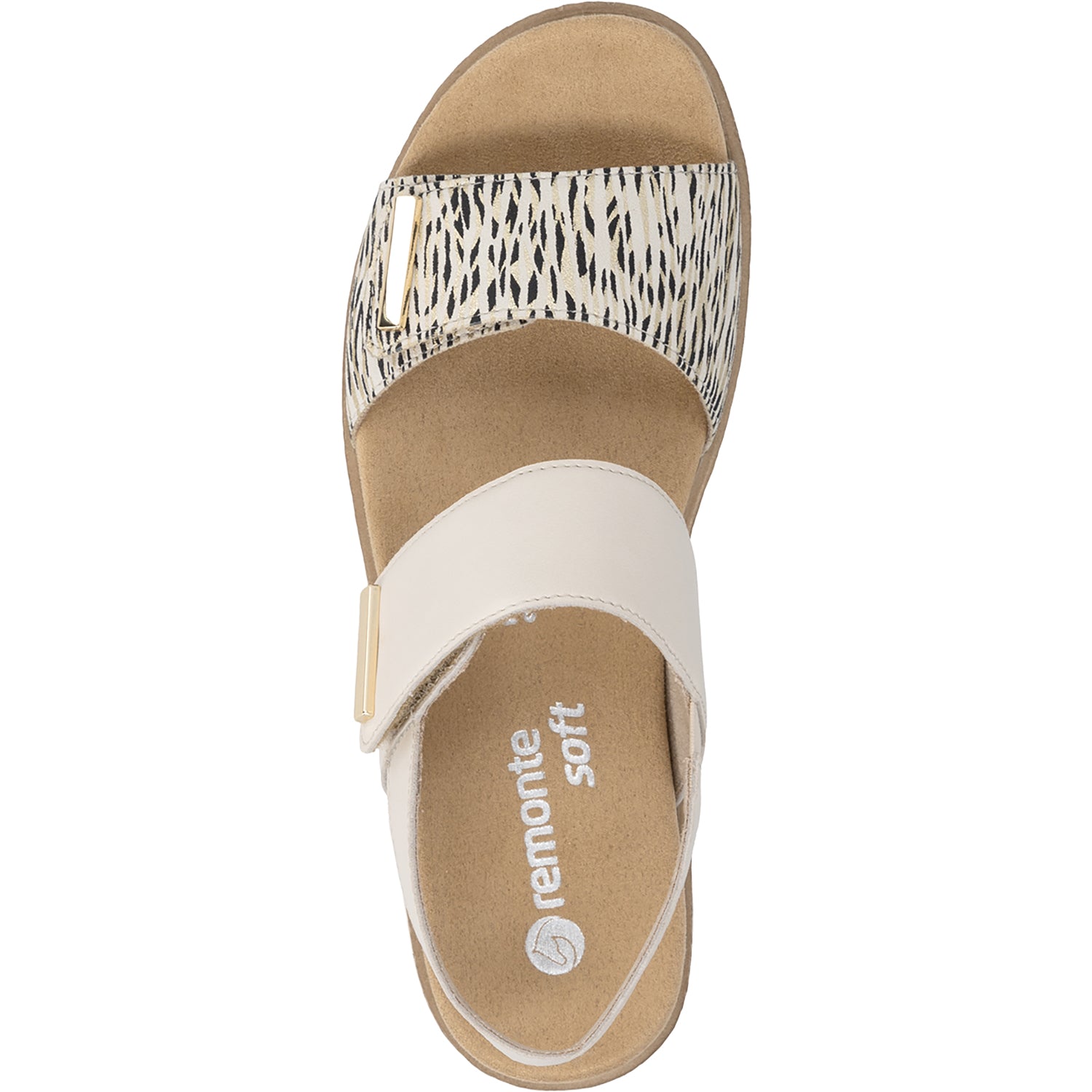 Womens Remonte Remonte D0Q59-60 Jocelyn 55 Women's Sandals Lugano Beige-Gold/Porzellan Beige-Gold/Porzellan