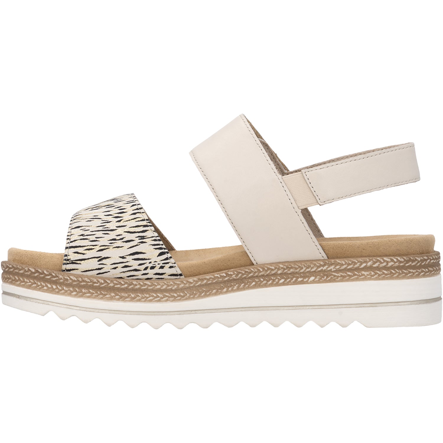 Womens Remonte Remonte D0Q59-60 Jocelyn 55 Women's Sandals Lugano Beige-Gold/Porzellan Beige-Gold/Porzellan