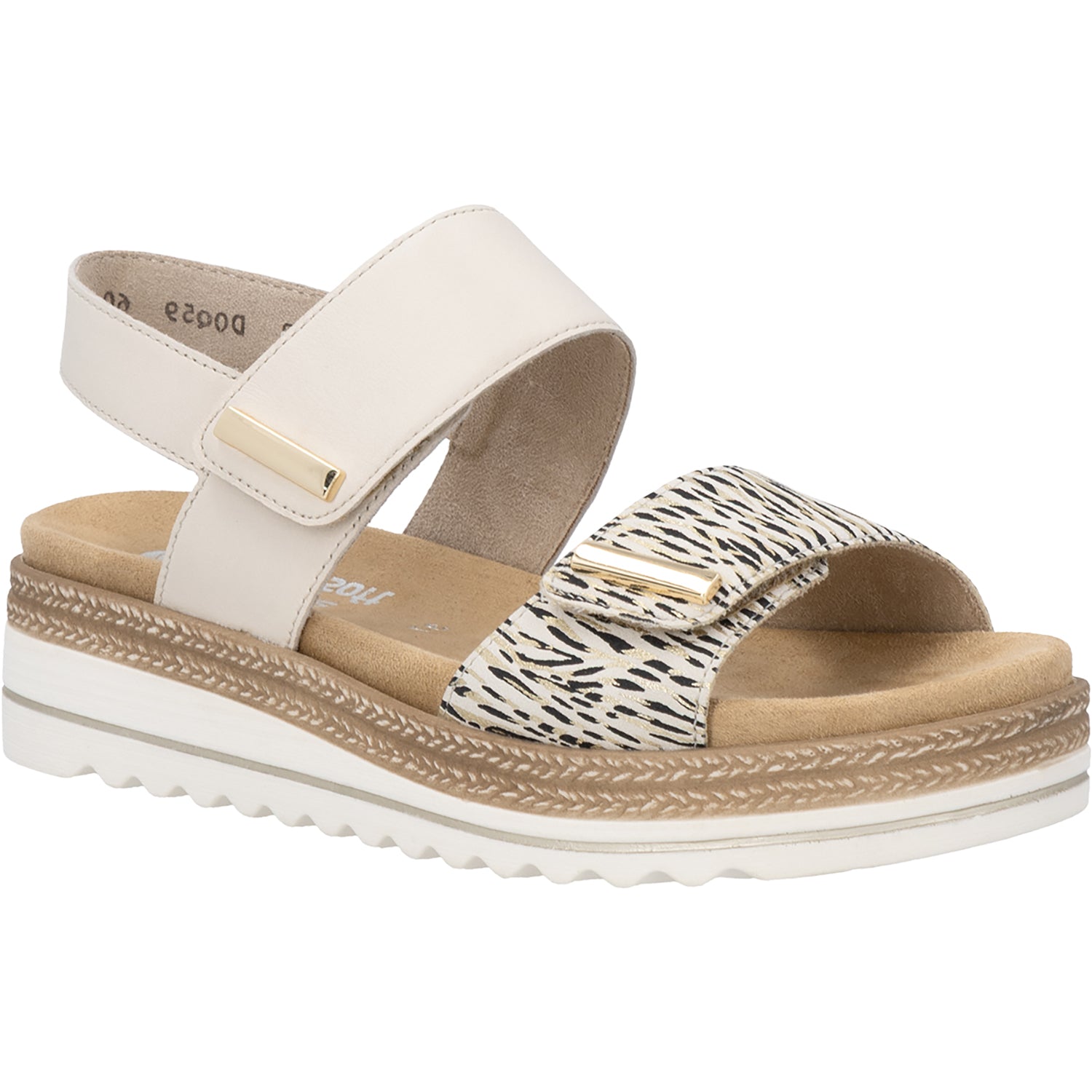 Womens Remonte Remonte D0Q59-60 Jocelyn 55 Women's Sandals Lugano Beige-Gold/Porzellan Beige-Gold/Porzellan