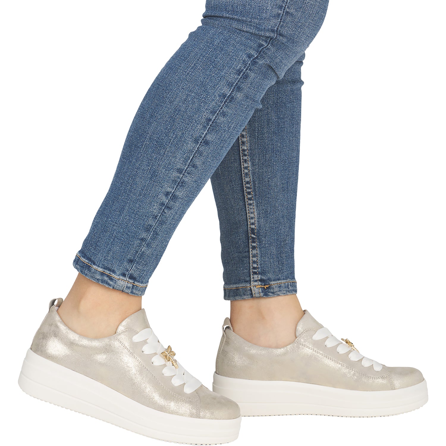Womens Remonte Remonte D1C03-91 Julika 03 Women's Lace Up Shoes Muschel Leather Muschel Leather