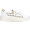 Womens Remonte Remonte D1C11-80 Women's Lace Up Shoes White/Light Gold/Muschel White/Light Gold/Muschel