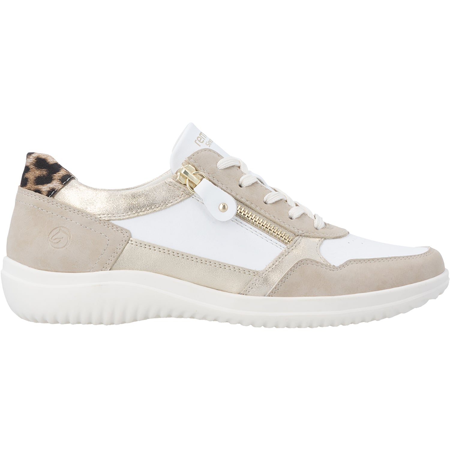 Womens Remonte Remonte D1E06-82 Women's Sporty Lace Up Shoes Ginger/Weiss/Muschel Ginger/Weiss/Muschel