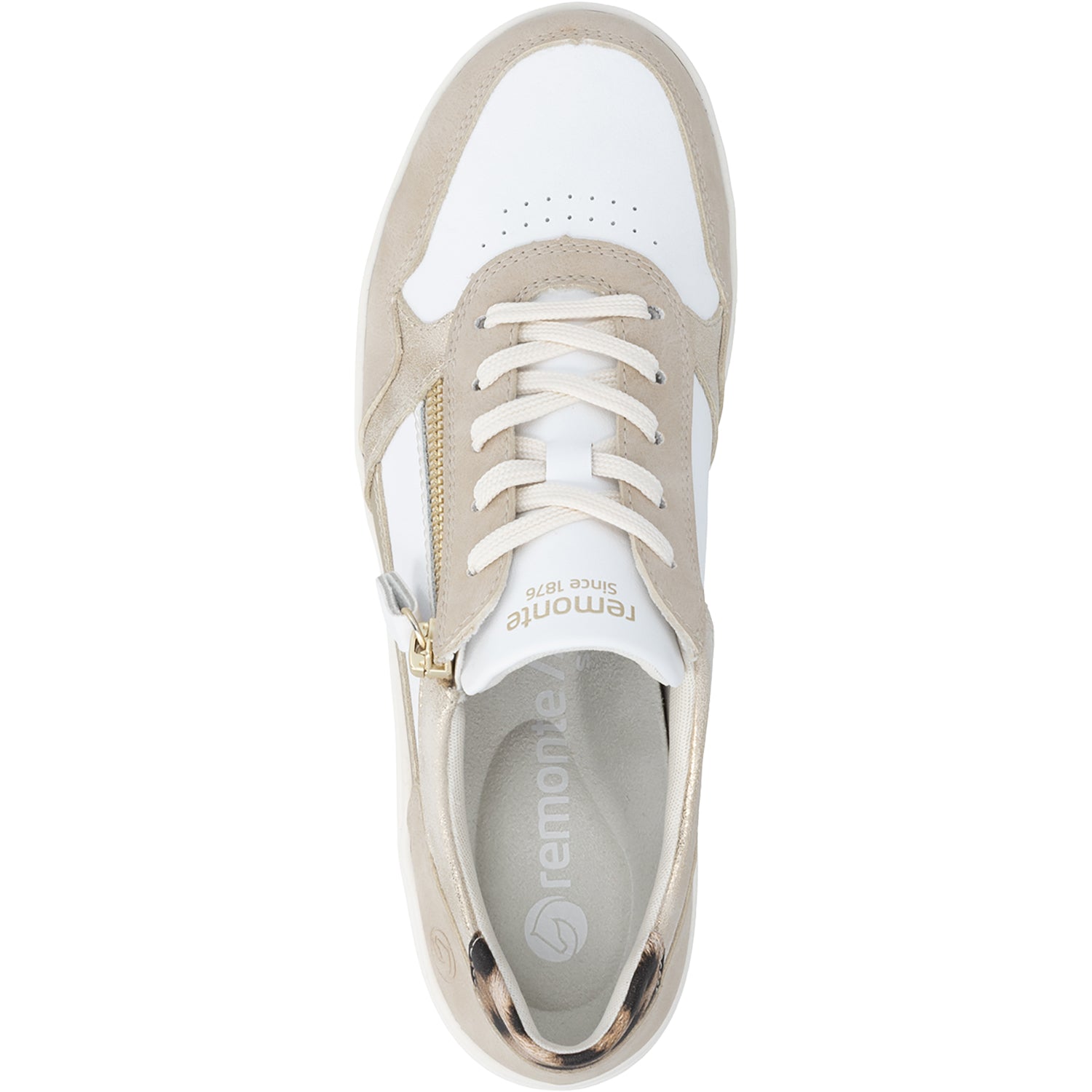 Womens Remonte Remonte D1E06-82 Women's Sporty Lace Up Shoes Ginger/Weiss/Muschel Ginger/Weiss/Muschel