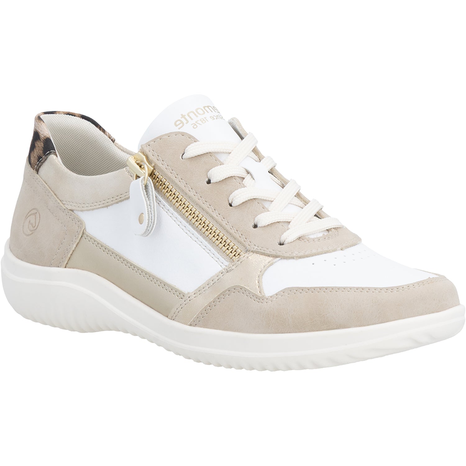 Womens Remonte Remonte D1E06-82 Women's Sporty Lace Up Shoes Ginger/Weiss/Muschel Ginger/Weiss/Muschel