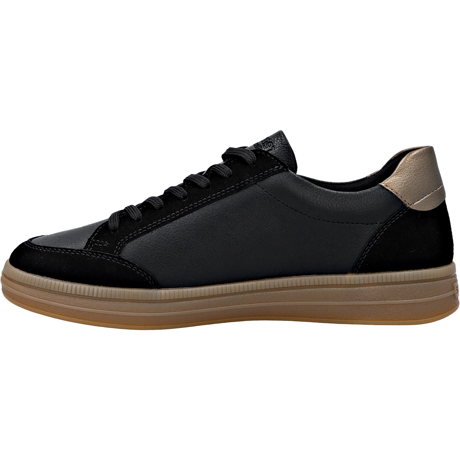 Womens Remonte Remonte D2C04-03 Demi 04 Women's Lace Up Shoes Schwarz/Schwarz/Brown Suede/Leather Schwarz/Schwarz/Brown Suede/Leather