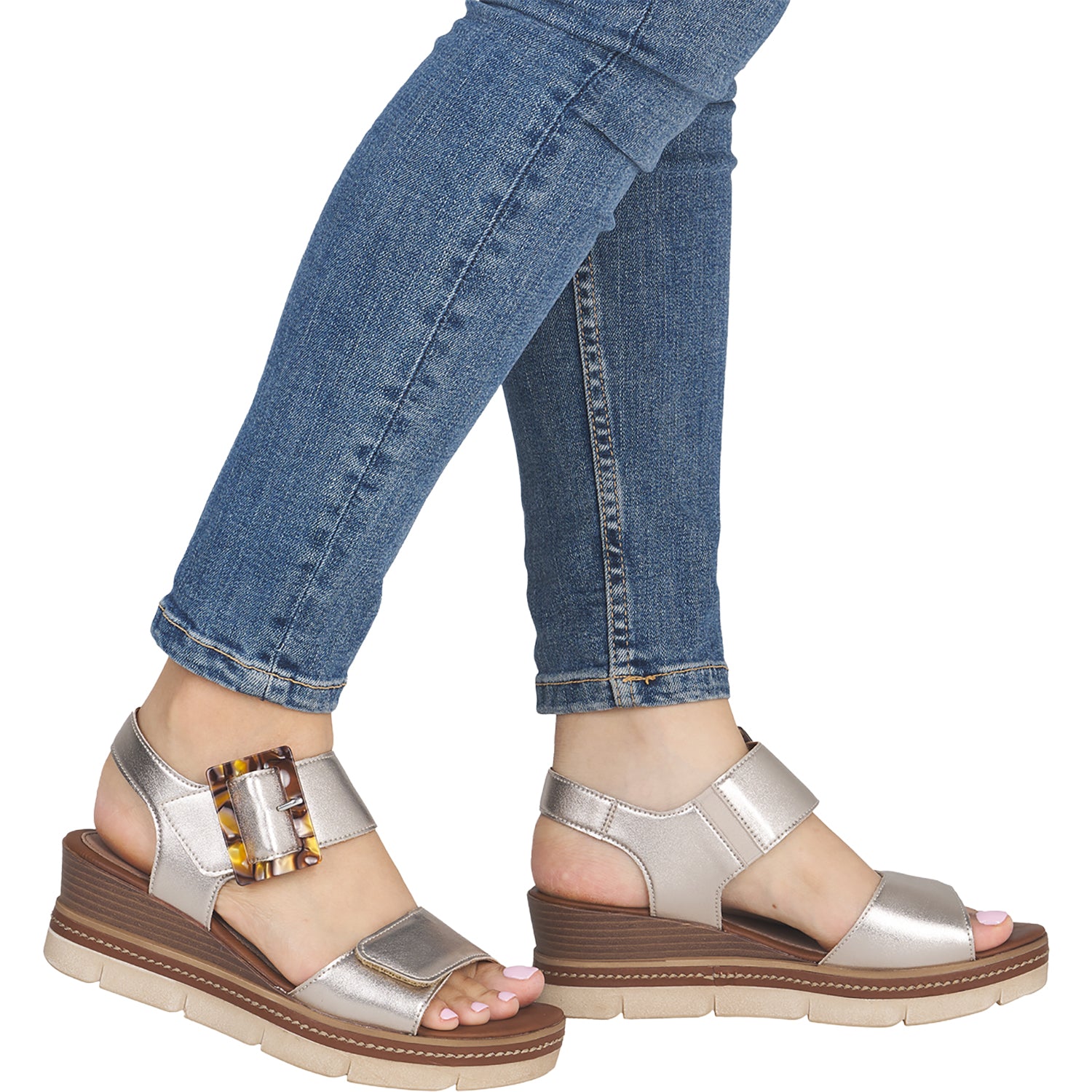 Womens Remonte Remonte D2L53-90 Jerilyn Women's Sandals Lightbrass Lightbrass