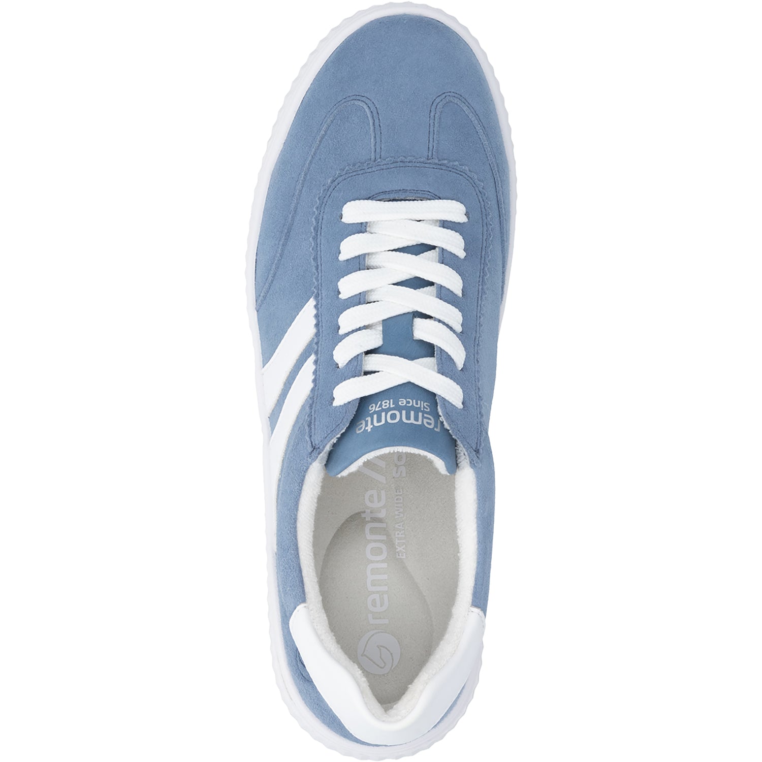 Womens Remonte Remonte D3E00-14 Levke Women's Sneakers Jeans/Weiss/Bleu Jeans/Weiss/Bleu