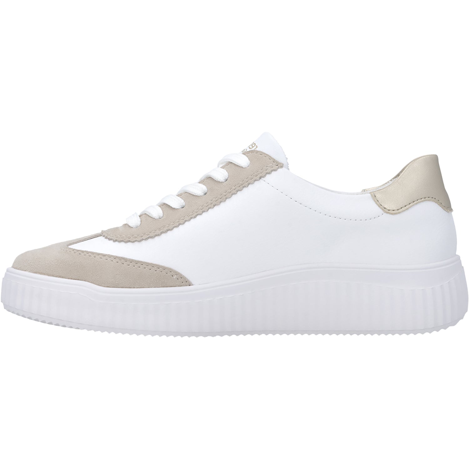 Womens Remonte Remonte D3E00-80 Women's Sporty Lace Up Shoes Iceberg/Weiss/Pale Gold Iceberg/Weiss/Pale Gold