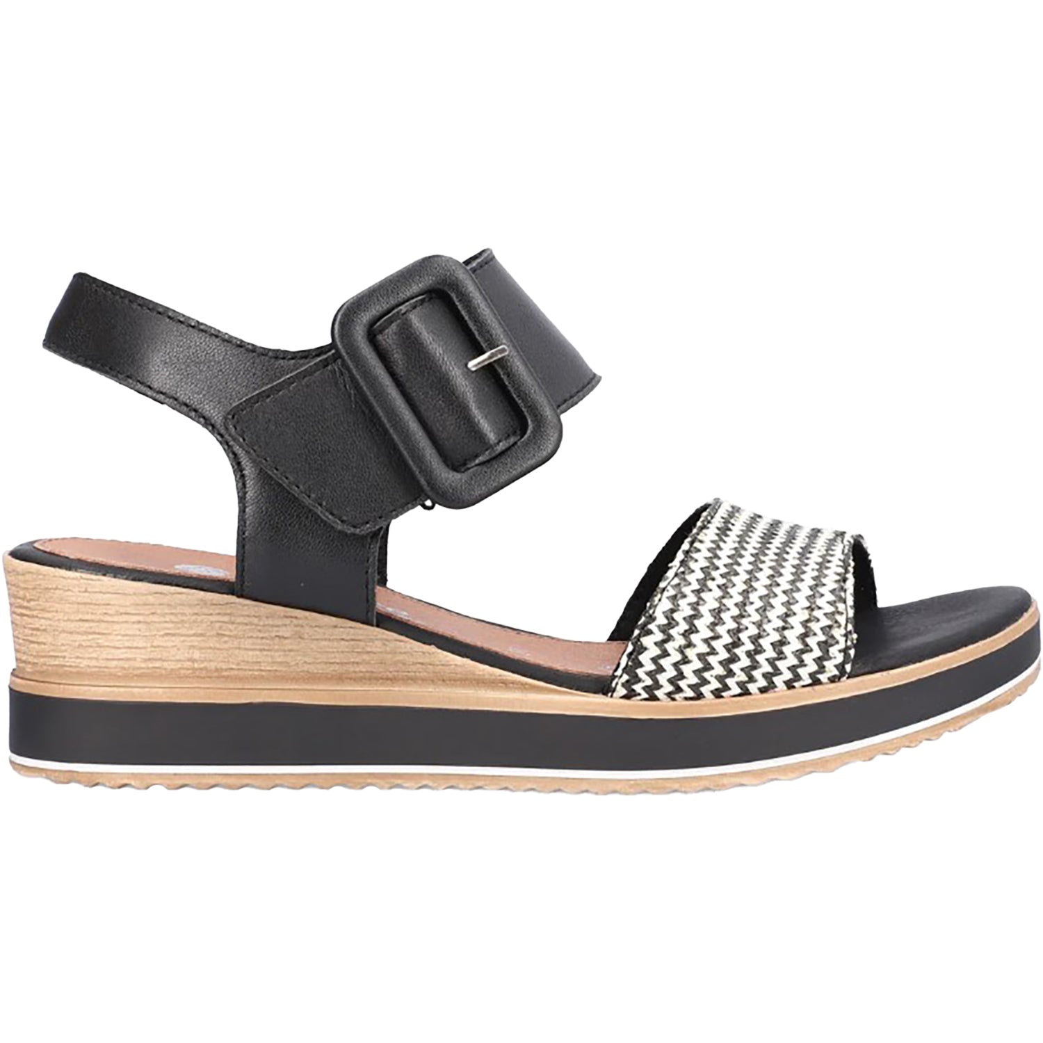 Womens Remonte Remonte D6453-02 Jerilyn 53 Women's Sandals Schwarz-Crema/Schwarz Schwarz-Crema/Schwarz