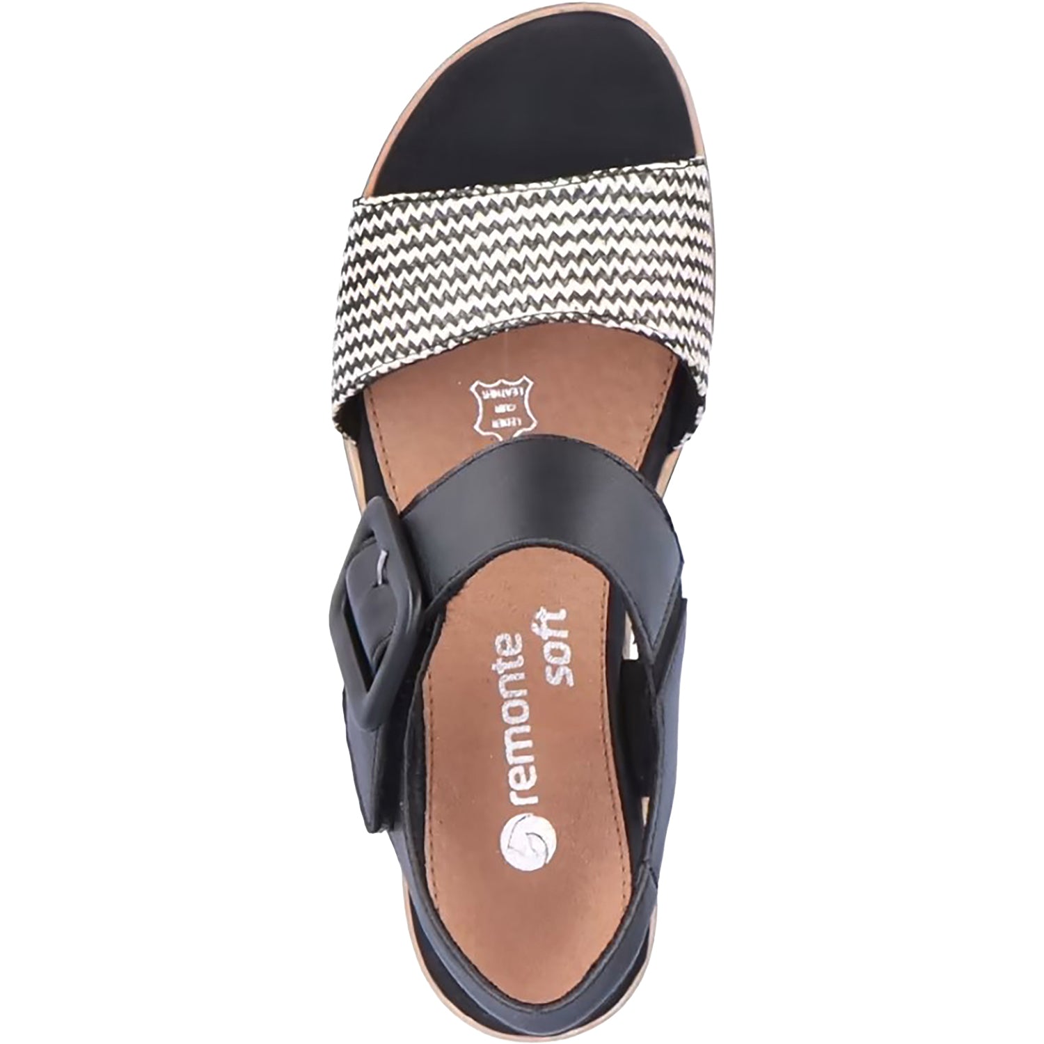 Womens Remonte Remonte D6453-02 Jerilyn 53 Women's Sandals Schwarz-Crema/Schwarz Schwarz-Crema/Schwarz