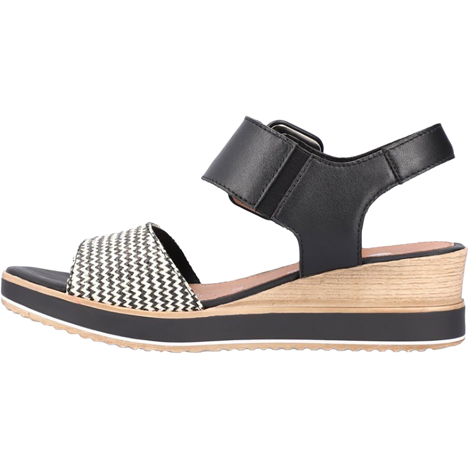 Womens Remonte Remonte D6453-02 Jerilyn 53 Women's Sandals Schwarz-Crema/Schwarz Schwarz-Crema/Schwarz