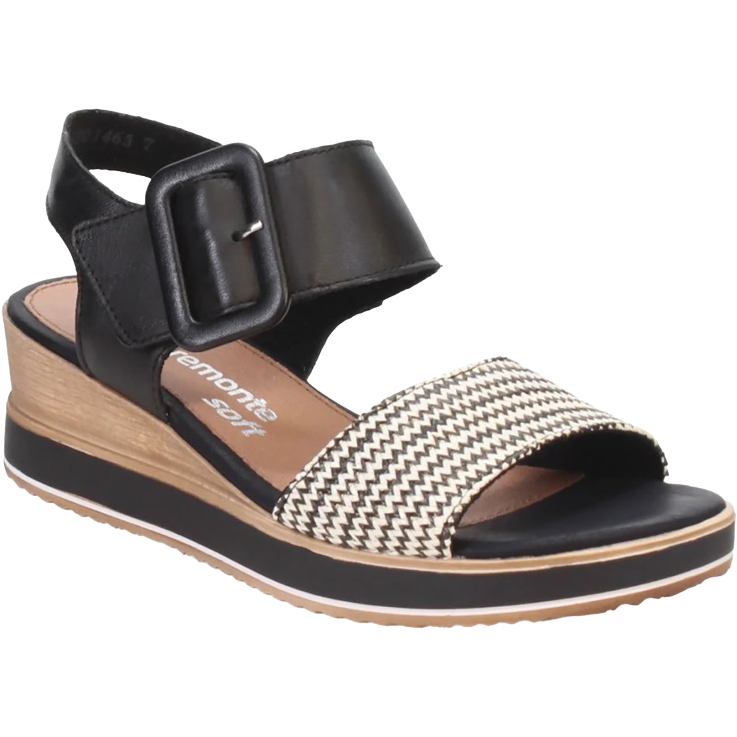 Womens Remonte Remonte D6453-02 Jerilyn 53 Women's Sandals Schwarz-Crema/Schwarz Schwarz-Crema/Schwarz