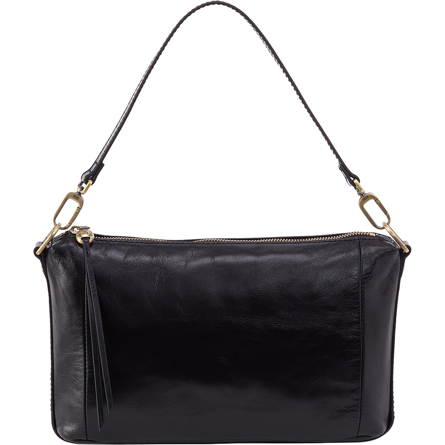 Womens Hobo Hobo Darcy Carry-All Crossbody Handbag Black Polished Leather Black Polished Leather