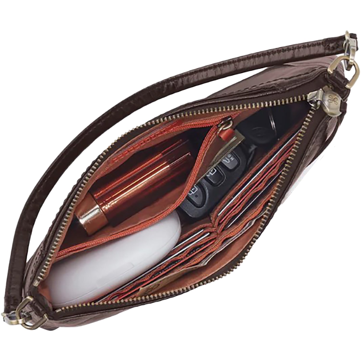 Womens Hobo Hobo Darcy Crossbody Handbag Hearthstone Polished Leather Hearthstone Polished Leather