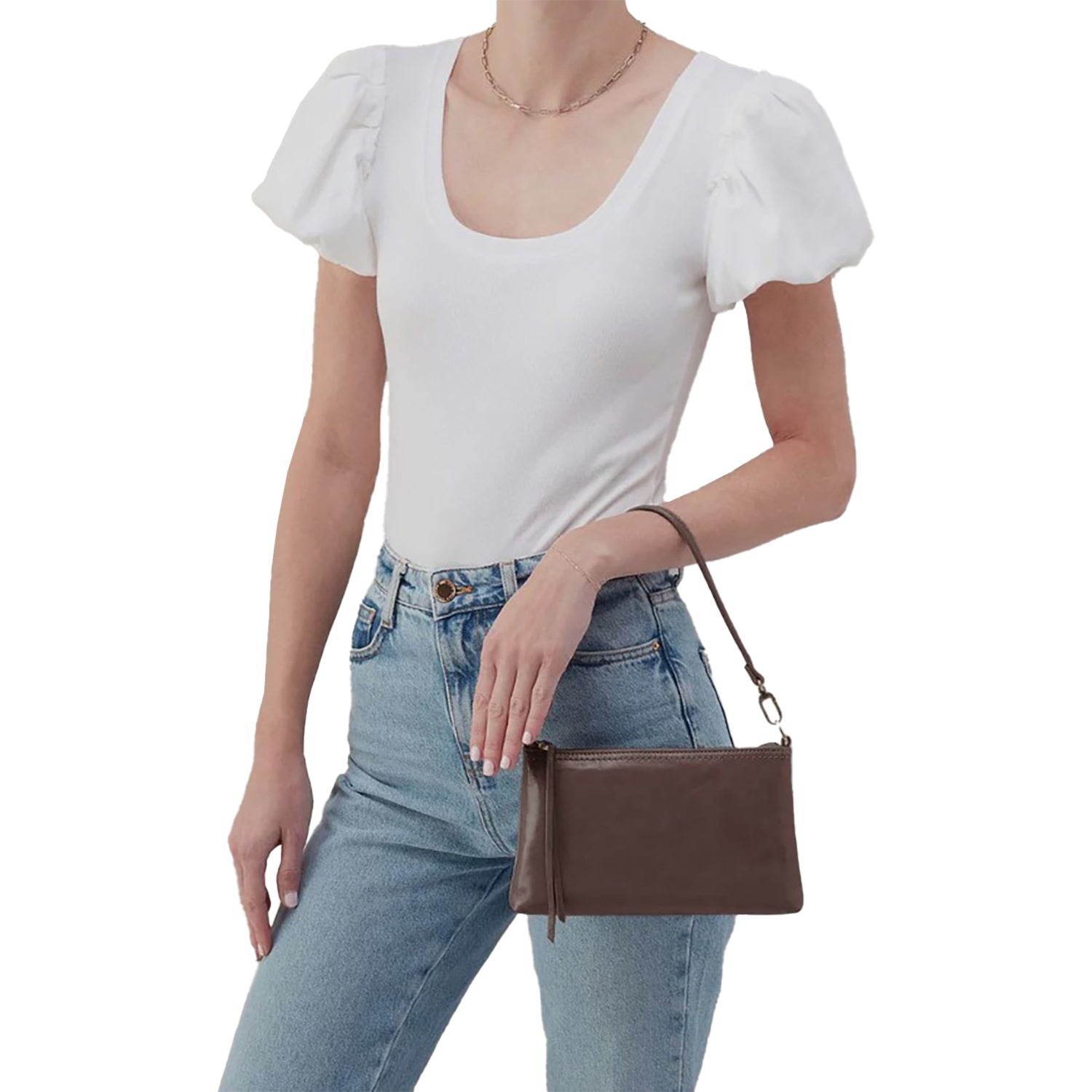 Womens Hobo Hobo Darcy Crossbody Handbag Hearthstone Polished Leather Hearthstone Polished Leather