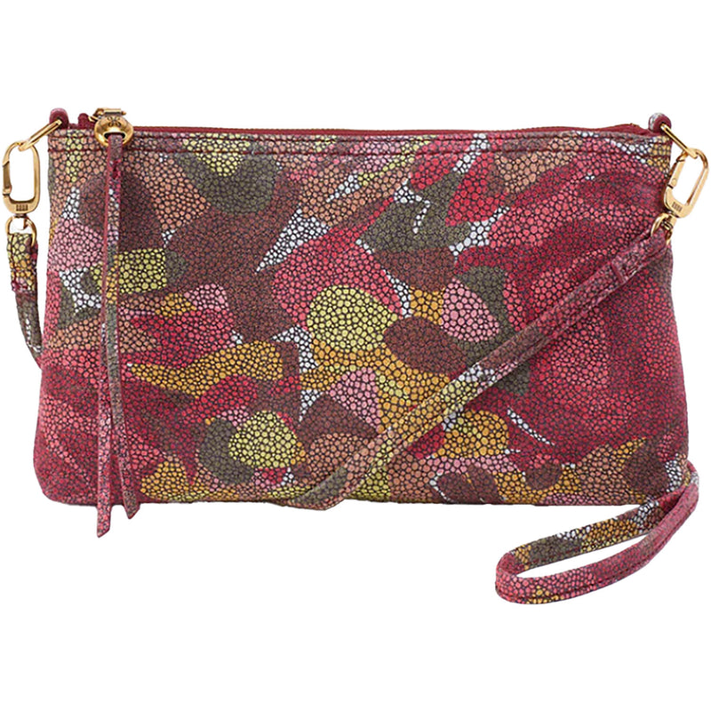 Women's Hobo Darcy Abstract Foliage Printed Vintage Leather
