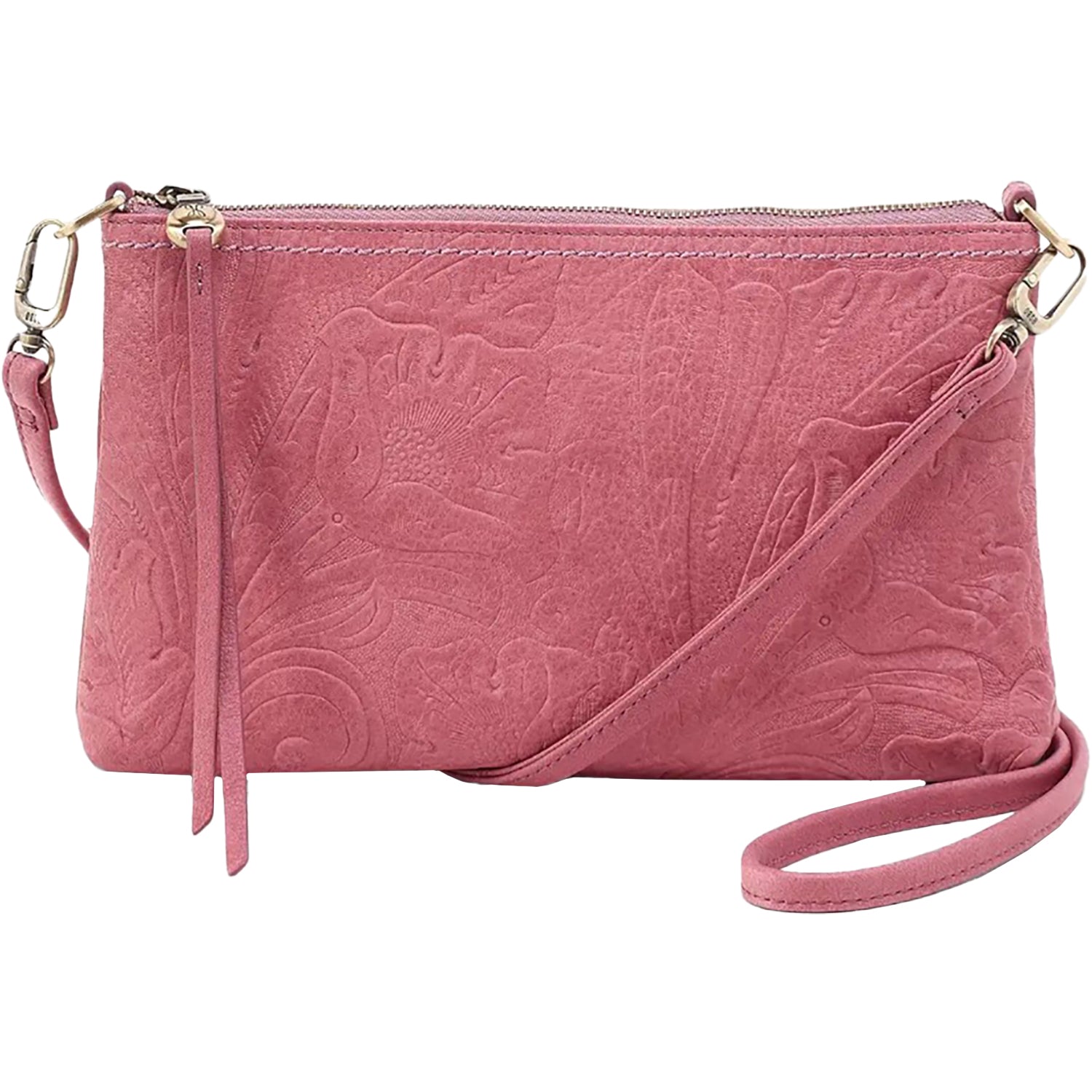 Womens Hobo Hobo International Darcy Crossbody Handbag Mauve Embossed Leather Mauve Embossed Leather